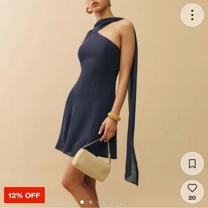 Reformation Navy Blue Rossi Dress